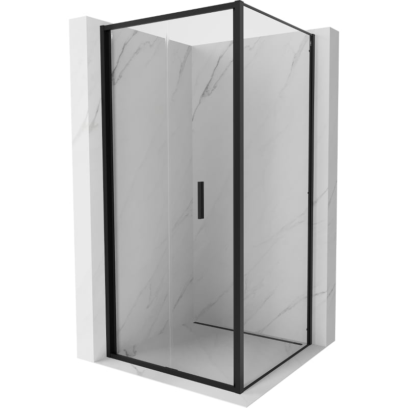 Cabină de duș pliată Mexen Exo 70 x 70 cm, transparentă, neagră - 816-070-070-70-00
