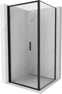 Mexen Exo-F 80 x 80 cm-es, átlátszó, fekete összecsukható zuhanykabin - 816-080-080-70-00