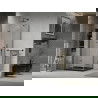 Mexen Lima cabină de duș pliabilă 80 x 80 cm, transparent, Neagră + cadă de duș Flat, Neagră - 856-080-080-70-00-4070B