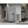 Mexen Lima cabină de duș pliabilă 80 x 80 cm, transparent, negru + cadă Flat, negru - 856-080-080-70-00-4070B