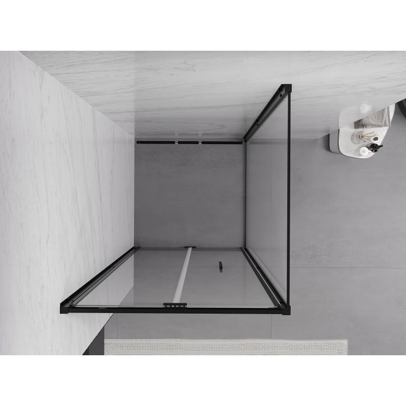 Mexen Exo-F cabină de duș pliabilă 85 x 85 cm, transparentă, neagră - 816-085-085-70-00