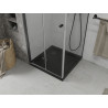 Mexen Lima összecsukható zuhanykabin 80 x 80 cm, átlátszó, fekete + Flat zuhanytálca, fekete - 856-080-080-70-00-4070B