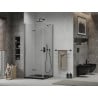 Mexen Lima cabină de duș pliabilă 80 x 80 cm, transparent, negru + cadă Flat, negru - 856-080-080-70-00-4070B
