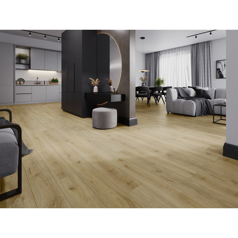 Mexen Charter Oak panouri din vinil 1227 x 187 mm LVT Dryback 2,5 mm, substrat PVC, 4 V-Fuga, Stejar - F1322-1227-187-255-4V1-01