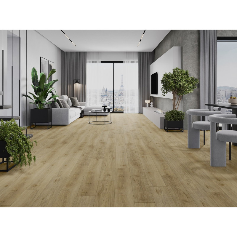 Mexen Charter Oak panouri din vinil 1227 x 187 mm LVT Dryback 2,5 mm, substrat PVC, 4 V-Fuga, Stejar - F1322-1227-187-255-4V1-01