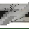Mexen Lima cabină de duș pliabilă 80 x 80 cm, transparent, Neagră + cadă de duș Flat, Neagră - 856-080-080-70-00-4070B