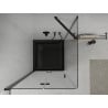 Mexen Lima cabină de duș pliabilă 80 x 80 cm, transparent, negru + cadă Flat, negru - 856-080-080-70-00-4070B
