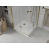 Dus˛ Kabina pliabilă Mexen Lima Duo 80 x 80 cm, transparent, auriu + cădiță Flat - 856-080-080-50-02-4010G