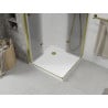 Dus˛ Kabina pliabilă Mexen Lima Duo 80 x 80 cm, transparent, auriu + cădiță Flat - 856-080-080-50-02-4010G