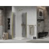 Dus˛ Kabina pliabilă Mexen Lima Duo 80 x 80 cm, transparent, auriu + cădiță Flat - 856-080-080-50-02-4010G
