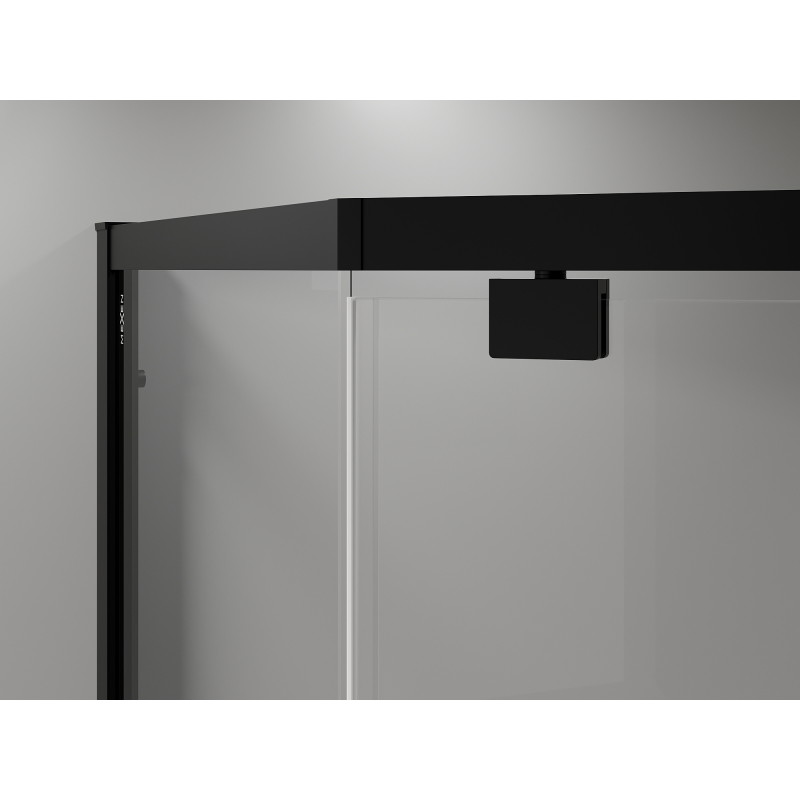 Mexen Exo-R cabină de duș pentagonală cu deschidere 90 x 90 cm, transparentă, neagră - 812-090-090-70-00