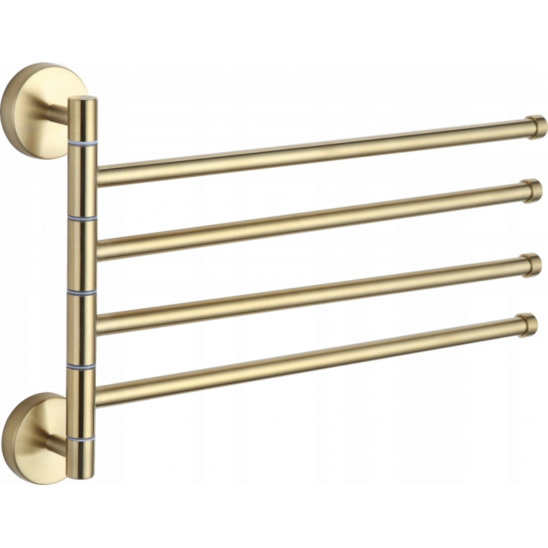 Cuier rotativ cvadruplu pentru prosoape Mexen, auriu - 7039244-50