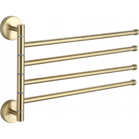 Cuier rotativ cvadruplu pentru prosoape Mexen, auriu - 7039244-50
