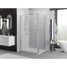 Mexen Exo-B Duo cabina de duș cu ușă rabatabilă 100 x 80 cm, transparentă, crom - 814-100-080-01-00