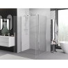 Mexen Exo-B Duo cabina de duș cu ușă rabatabilă 100 x 80 cm, transparentă, crom - 814-100-080-01-00
