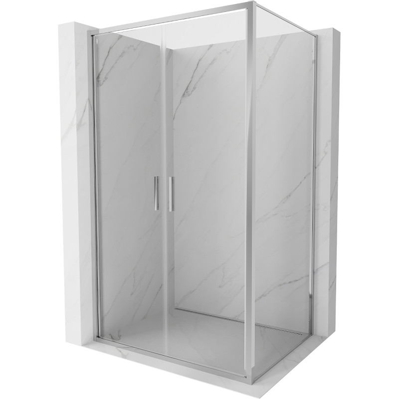 Mexen Exo-B Duo cabină de duș rabatabilă 100 x 85 cm, transparent, crom - 814-100-085-01-00