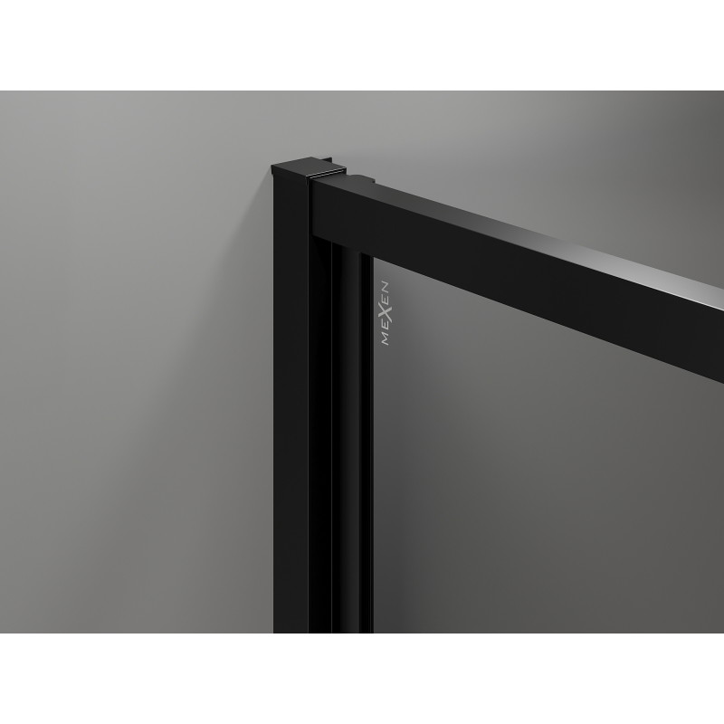 Mexen Exo-B Duo uși de duș duble batante 100 cm, transparente, negre - 814-100-000-70-00