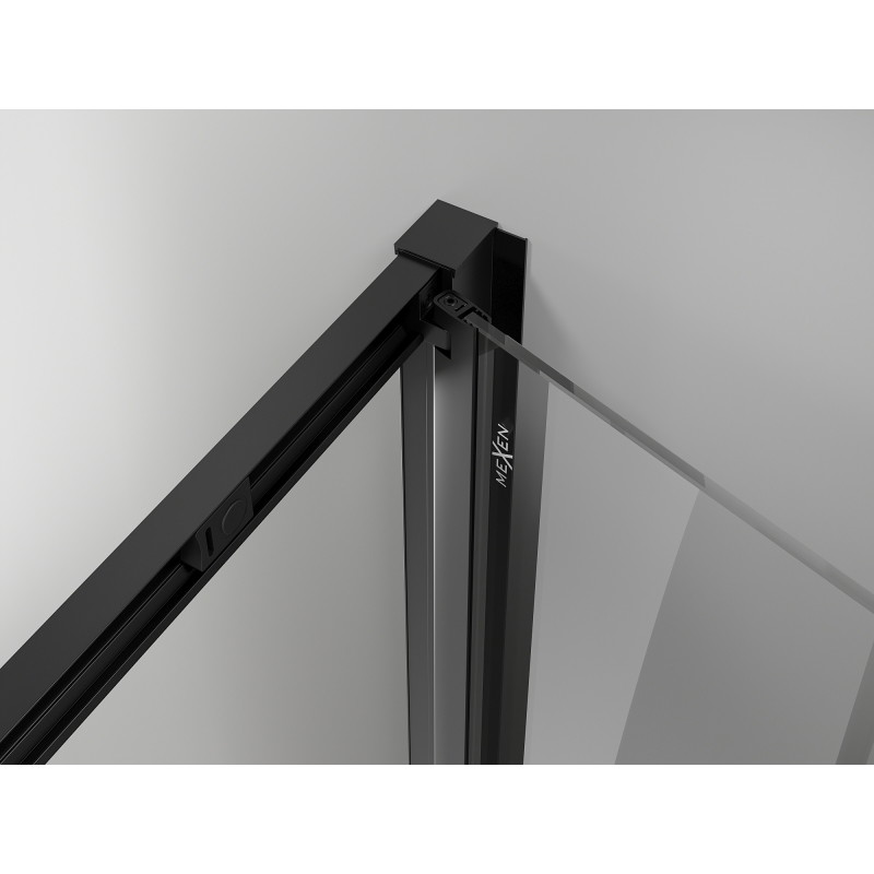 Mexen Exo-F uși de duș pliabile 70 cm, transparente, negre - 816-070-000-70-00