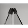 Ușa de duș pliabilă Mexen Exo 85 cm, transparentă, neagră - 816-085-000-70-00