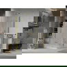 Mexen Lima Duo cabină de duș pliabilă 100 x 100 cm, transparent, Aurie + cadă de duș Flat - 856-100-100-50-02-4010G