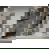Mexen Lima Duo cabină de duș pliabilă 100 x 100 cm, transparent, Aurie + cadă de duș Flat - 856-100-100-50-02-4010G