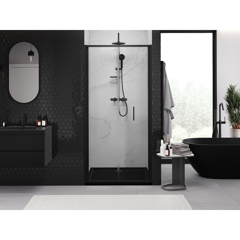 Mexen Exo-F uși de duș pliabile 65 cm, transparent, negru - 816-065-000-70-00