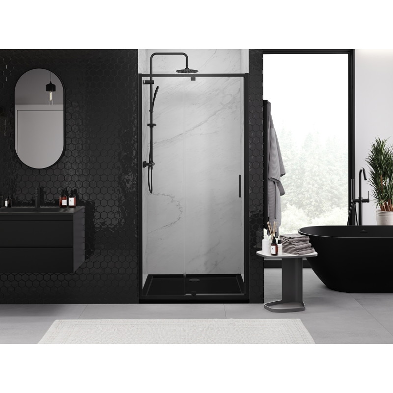 Mexen Exo-R ușă de duș articulată 105 cm, transparentă, neagră - 819-105-000-70-00