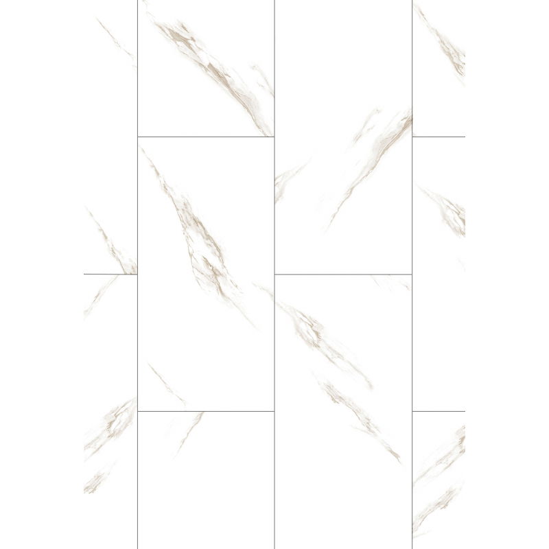 Mexen River Fehér vinyl panelek 610 x 305 mm LVT Dryback 2,5 mm, PVC aljzat, 4 V-Fuga, Jazz White - F1450-0610-305-255-4V1-01