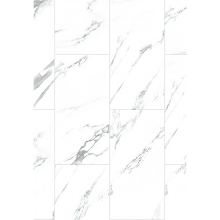 Mexen Glacier White vinil panelek 610 x 305 mm LVT Dryback 2,5 mm, alátét, 4 V-Fuga, Jazz White - F1451-0610-305-255-4V1-01