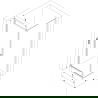 Mexen Exo cabină de duș cu deschidere la 75 x 85 cm, transparentă, crom - 817-075-085-01-00