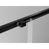 Mexen Exo 160 cm-es tolóajtós zuhanyajtó, átlátszó, fekete - 8151-160-000-70-00