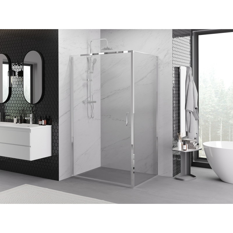 Mexen Exo-B cabina de duș rabatabilă 80 x 95 cm, transparentă, cromată - 817-080-095-01-00