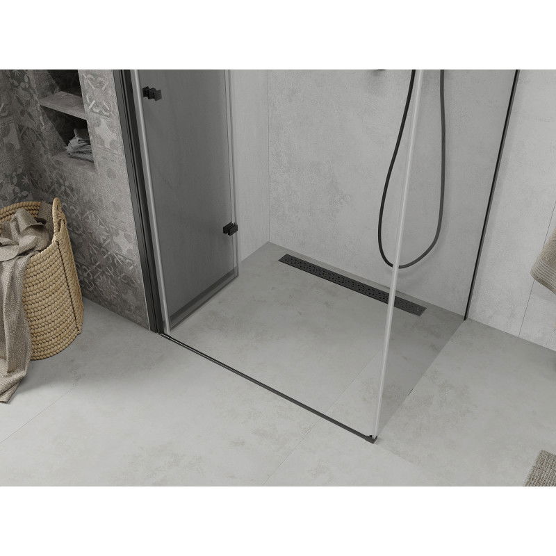 Mexen Lima összecsukható zuhanykabin 70 x 120 cm, átlátszó, fekete - 856-070-120-70-00