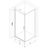 Mexen Exo-B cabină de duș pliabilă 90 x 100 cm, transparentă, crom - 817-090-100-01-00
