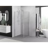 Mexen Exo-B cabina de duș batantă 75 x 75 cm, transparentă, crom - 817-075-075-01-00