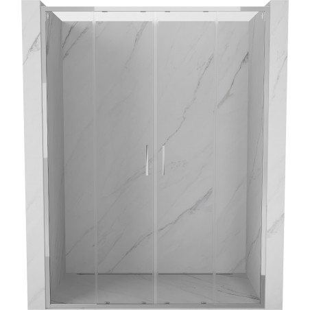 Mexen Exo-S Duo uși de duș duble glisante 130 cm, transparente, crom - 8152-130-000-01-00