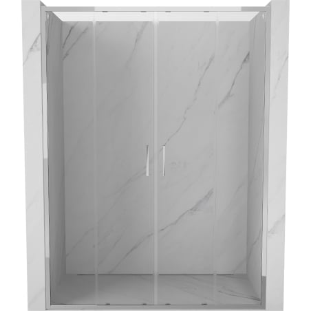 Mexen Exo uși de duș duble glisante 160 cm, transparent, crom - 8152-160-000-01-00