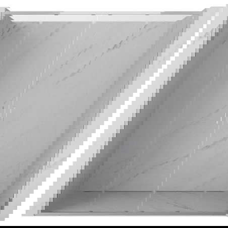 Mexen Exo dupla tolóajtós zuhanyajtó 190 cm, átlátszó, króm - 8152-190-000-01-00