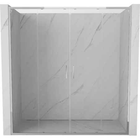 Mexen Exo-S Duo uși de duș duble glisante 200 cm, transparente, crom - 8152-200-000-01-00