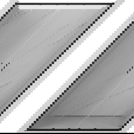 Mexen Exo dupla tolóajtós zuhanyajtó 130 cm, átlátszó, fekete - 8152-130-000-70-00