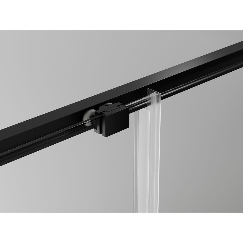 Mexen Exo dupla tolóajtós zuhanyajtó 130 cm, átlátszó, fekete - 8152-130-000-70-00