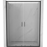 Mexen Exo uși de duș duble culisante 160 cm, transparent, negre - 8152-160-000-70-00