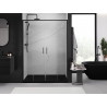 Mexen Exo-S Duo uși de duș duble glisante 160 cm, transparente, negre - 8152-160-000-70-00