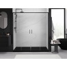 Mexen Exo-S Duo dupla tolóajtós zuhanyajtók, 170 cm, átlátszó, fekete - 8152-170-000-70-00