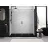 Mexen Exo uși de duș duble glisante 170 cm, transparente, negre - 8152-170-000-70-00