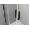 Mexen Exo-S Duo kétszárnyú tolóajtós zuhanyajtó 200 cm, átlátszó, fekete - 8152-200-000-70-00