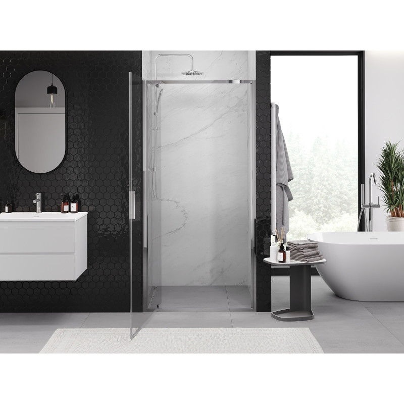 Mexen Exo-BR 60 cm-es lengő zuhanyajtó, átlátszó, króm - 8181-060-000-01-00