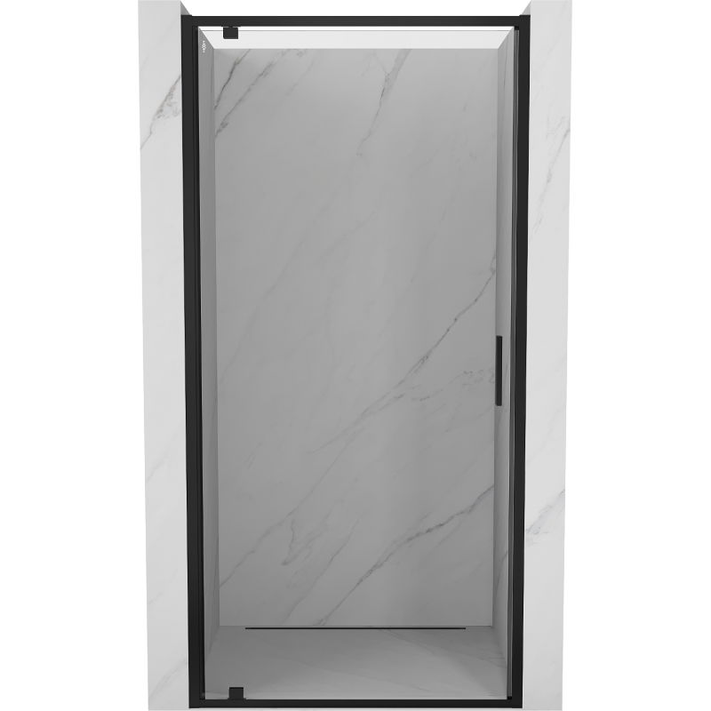 Mexen Exo ușă de duș batantă 90 cm, transparentă, neagră - 8181-090-000-70-00