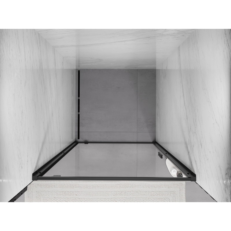 Mexen Exo-BR uși de duș pivotante 90 cm, transparente, negre - 8181-090-000-70-00