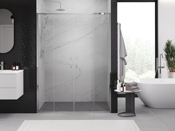 Mexen Exo uși de duș duble glisante 150 cm, transparent, crom - 8152-150-000-01-00